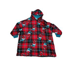 Spiderman Oversized Fleece Robe Hoodie Boy Girl Size S/M Marvel Pajama Holiday